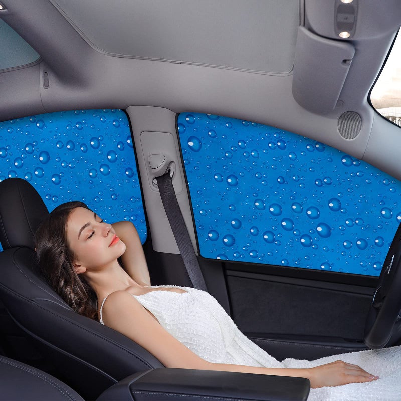Aokway Side Window Sunshade Sun Shade for Car Window Double Thickness Auto Windshield Sunshades Curtain Universal Fit for Driver for Baby UV Protection (Front Side 2pcs) - Image 4